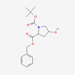 molecular formula C17H23NO5 B8796700 2-Benzyl 1-tert-butyl (2R,4R)-4-hydroxypyrrolidine-1,2-dicarboxylate 