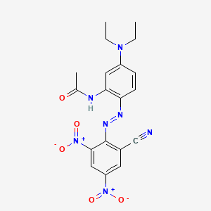 molecular formula C19H19N7O5 B8796714 N-[2-[(2-Cyano-4,6-dinitrophenyl)azo]-5-(diethylamino)phenyl]acetamide CAS No. 24170-60-3