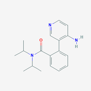 molecular formula C18H23N3O B8796828 2-(4-Amino-3-pyridinyl) N,N-bis(1-methylethyl)-benzamide 