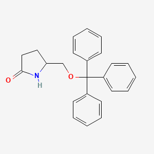 molecular formula C24H23NO2 B8796844 5-(Triphenylmethoxymethyl)pyrrolidine-2-one 