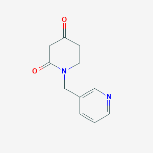 molecular formula C11H12N2O2 B8796845 1-(Pyridin-3-ylmethyl)piperidine-2,4-dione 