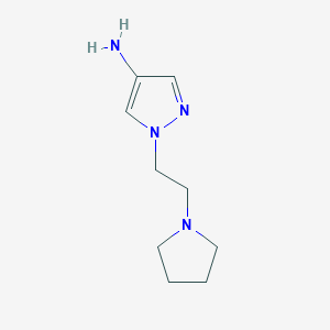molecular formula C9H16N4 B8796999 1-(2-(pyrrolidin-1-yl)ethyl)-1H-pyrazol-4-amine 