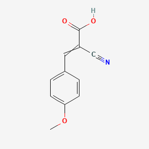 molecular formula C11H9NO3 B8797019 2-Cyano-3-(4-methoxyphenyl)prop-2-enoic acid 