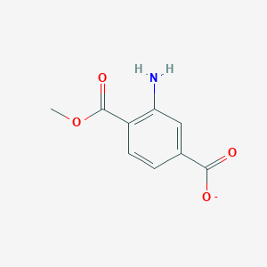 molecular formula C9H8NO4- B8797026 1,4-Benzenedicarboxylic acid, 2-amino-, 1-methyl ester 