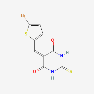 molecular formula C9H5BrN2O2S2 B8797034 5-[(5-BROMO-2-THIENYL)METHYLENE]-2-THIOXODIHYDRO-4,6(1H,5H)-PYRIMIDINEDIONE CAS No. 260780-33-4