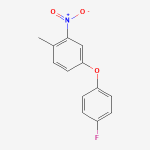 molecular formula C13H10FNO3 B8797059 4-(4-Fluorophenoxy)-1-methyl-2-nitrobenzene CAS No. 158863-10-6