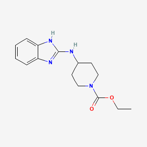molecular formula C15H20N4O2 B8797112 Ethyl 4-(1H-benzimidazol-2-ylamino)piperidine-1-carboxylate CAS No. 73734-07-3
