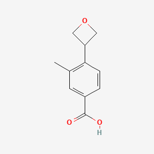 molecular formula C11H12O3 B8797113 3-Methyl-4-(oxetan-3-YL)benzoic acid 