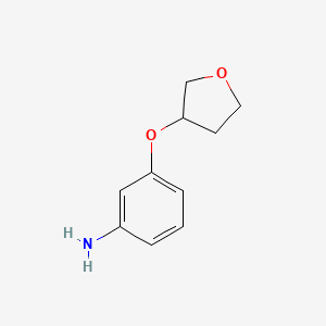 molecular formula C10H13NO2 B8797154 3-(Tetrahydrofuran-3-yloxy)aniline 