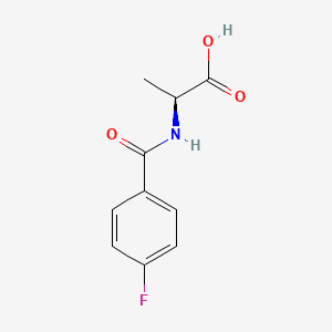 molecular formula C10H10FNO3 B8797180 Alanine, N-(4-fluorobenzoyl)- 