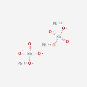 molecular formula O8Pb3Sb2 B087972 Antimony lead oxide (Sb2Pb3O8) CAS No. 13510-89-9