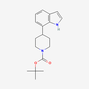 molecular formula C18H24N2O2 B8797234 tert-Butyl 4-(1H-indol-7-yl)piperidine-1-carboxylate 
