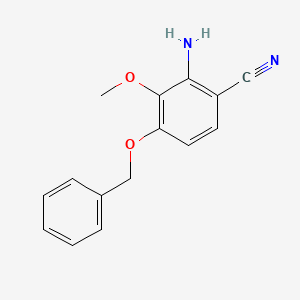 molecular formula C15H14N2O2 B8797239 2-Amino-4-(benzyloxy)-3-methoxybenzonitrile 