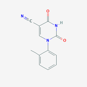 molecular formula C12H9N3O2 B8797245 1-(2-Methylphenyl)-2,4-dioxo-1,2,3,4-tetrahydropyrimidine-5-carbonitrile CAS No. 4765-36-0
