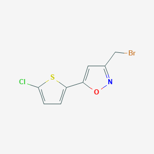 molecular formula C8H5BrClNOS B8797354 3-Bromomethyl-5-(5-chloro-thiophen-2-yl)-isoxazole CAS No. 323594-39-4