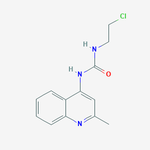 molecular formula C13H14ClN3O B8797355 1-(2-Chloroethyl)-3-(2-methylquinolin-4-yl)urea 