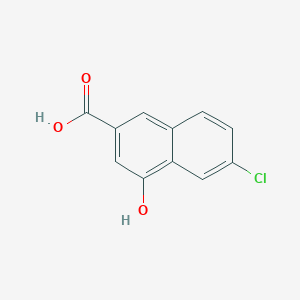 molecular formula C11H7ClO3 B8797368 6-Chloro-4-hydroxy-2-naphthoic acid 