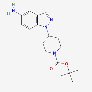 molecular formula C17H24N4O2 B8797599 tert-Butyl 4-(5-amino-1H-indazol-1-yl)piperidine-1-carboxylate 