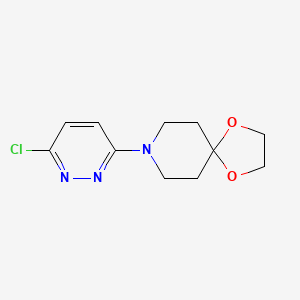 molecular formula C11H14ClN3O2 B8797614 8-(6-Chloropyridazin-3-yl)-1,4-dioxa-8-azaspiro[4.5]decane 