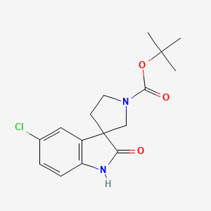 molecular formula C16H19ClN2O3 B8797632 Tert-butyl 5-chloro-2-oxospiro[indoline-3,3'-pyrrolidine]-1'-carboxylate 