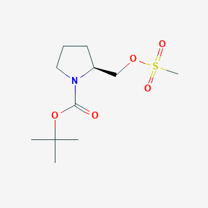 molecular formula C11H21NO5S B8797729 tert-butyl (2S)-2-[(methanesulfonyloxy)methyl]pyrrolidine-1-carboxylate 