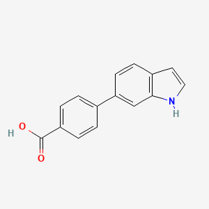 molecular formula C15H11NO2 B8797767 4-(1H-Indol-6-YL)benzoic acid CAS No. 406232-66-4