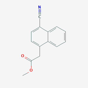 molecular formula C14H11NO2 B8797781 Methyl 2-(4-cyanonaphthalen-1-yl)acetate 