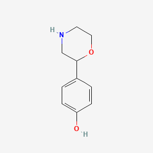 molecular formula C10H13NO2 B8797784 4-(Morpholin-2-yl)phenol 