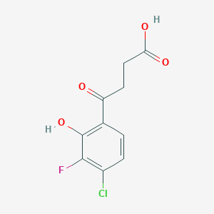 molecular formula C10H8ClFO4 B8797795 4-(4-Chloro-3-fluoro-2-hydroxyphenyl)-4-oxobutanoic acid 