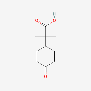 molecular formula C10H16O3 B8797845 2-Methyl-2-(4-oxocyclohexyl)propanoic acid CAS No. 156042-34-1