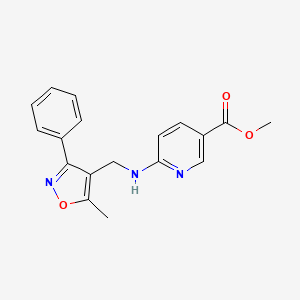Methyl 6-(((5-methyl-3-phenylisoxazol-4-yl)methyl)amino)nicotinate