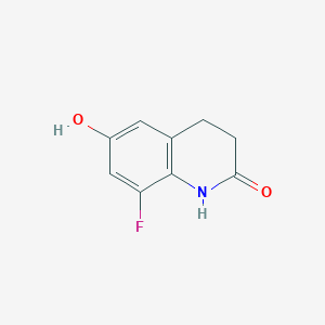 molecular formula C9H8FNO2 B8797860 8-Fluoro-6-hydroxy-3,4-dihydroquinolin-2(1H)-one CAS No. 143268-82-0