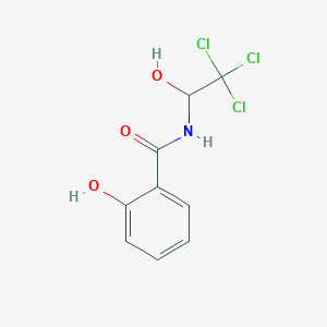 molecular formula C9H8Cl3NO3 B8797880 2-Hydroxy-n-(2,2,2-trichloro-1-hydroxyethyl)benzamide CAS No. 2674-50-2