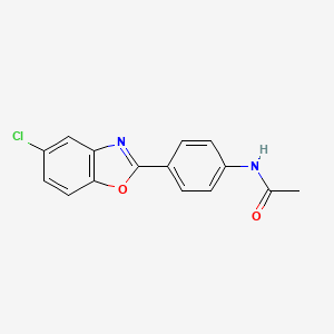 molecular formula C15H11ClN2O2 B8797883 N-[4-(5-Chloro-benzooxazol-2-yl)-phenyl]-acetamide 