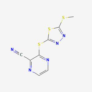 3-(5-(Methylthio)-1,3,4-thiadiazol-2-ylthio)pyrazine-2-carbonitrile