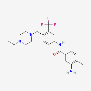 3-amino-N-(4-((4-ethylpiperazin-1-yl)methyl)-3-(trifluoromethyl)phenyl)-4-methylbenzamide