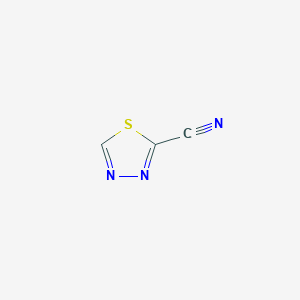 molecular formula C3HN3S B8798023 1,3,4-Thiadiazole-2-carbonitrile 