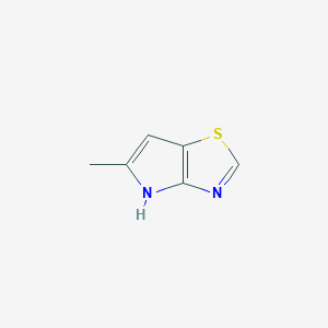 molecular formula C6H6N2S B8798065 5-methyl-4H-pyrrolo[2,3-d]thiazole 