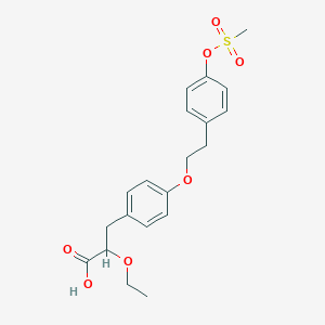 2-Ethoxy-3-[4-[2-(4-methylsulfonyloxyphenyl)ethoxy]phenyl]propanoic acid
