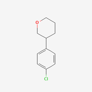 molecular formula C11H13ClO B8798105 3-(4-chlorophenyl)tetrahydro-2H-pyran 