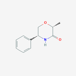 molecular formula C11H13NO2 B8798159 (2R,5R)-2-Methyl-5-phenylmorpholin-3-one 