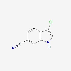 molecular formula C9H5ClN2 B8798169 3-chloro-1H-indole-6-carbonitrile 
