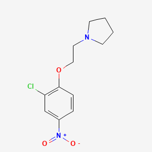 molecular formula C12H15ClN2O3 B8798279 1-[2-(2-chloro-4-nitrophenoxy)ethyl]Pyrrolidine CAS No. 862874-67-7