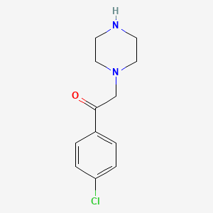 molecular formula C12H15ClN2O B8798362 1-(4-Chlorophenyl)-2-piperazine-1-yl-ethanone 