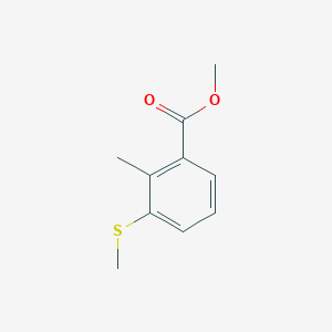 molecular formula C10H12O2S B8798396 Methyl 2-methyl-3-(methylthio)benzoate 