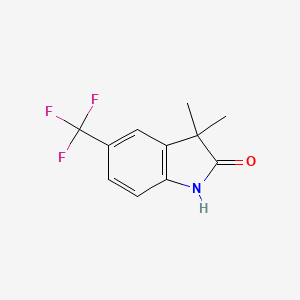 molecular formula C11H10F3NO B8798402 3,3-Dimethyl-5-(trifluoromethyl)indolin-2-one 