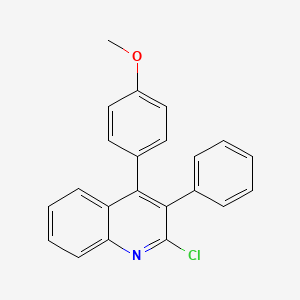 molecular formula C22H16ClNO B8798423 2-Chloro-4-(4-methoxyphenyl)-3-phenylquinoline CAS No. 37118-70-0