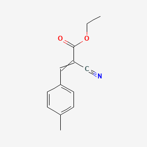 molecular formula C13H13NO2 B8798425 2-Propenoic acid, 2-cyano-3-(4-methylphenyl)-, ethyl ester 