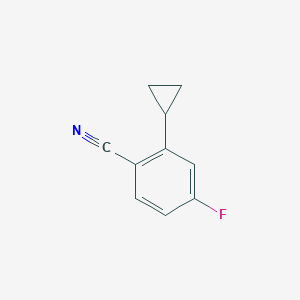 molecular formula C10H8FN B8798433 2-Cyclopropyl-4-fluorobenzonitrile 