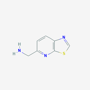 molecular formula C7H7N3S B8798437 Thiazolo[5,4-b]pyridin-5-ylmethanamine 